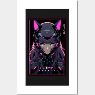 Anime Cat Girl | Quality Anime Design | Chibi Cat Girl Miaw | Manga Anime Art Posters and Art